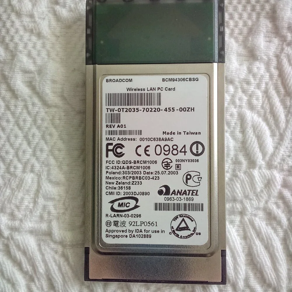 Dell True Mobile 1300 802. 11 b/g PC Card